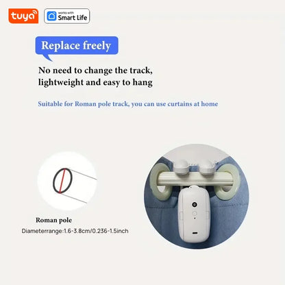 Robot rideau intelligent WiFi; double ouverture