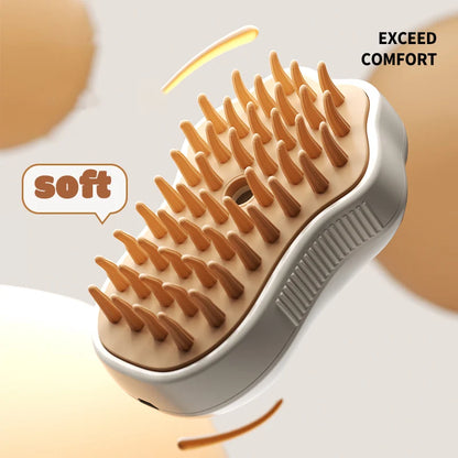 Brosse à vapeur 3 en 1 pour animaux de compagnie, peigne pour chien, brosse électrique pour pulvérisation de poils de chat, Massage, toilettage pour animaux de compagnie, peignes d'épilation
