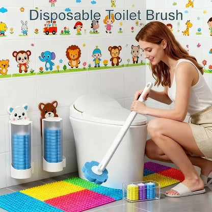 Recharges de brosse de toilette jetables, 24 pièces, tampons de recharge de baguette de toilette, nettoyeurs de brosse de bol pour toilettes, accessoires d'outils de nettoyage de salle de bains