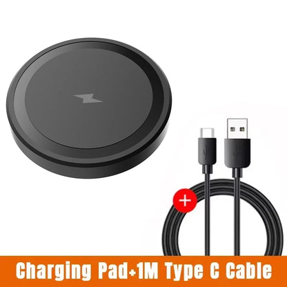 Chargeur magnétique sans fil 200W pour iPhone Magsafe 17 16 15 14 13 12 Pro Max et Airpods 4 Pro – Station de charge rapide magnétique
