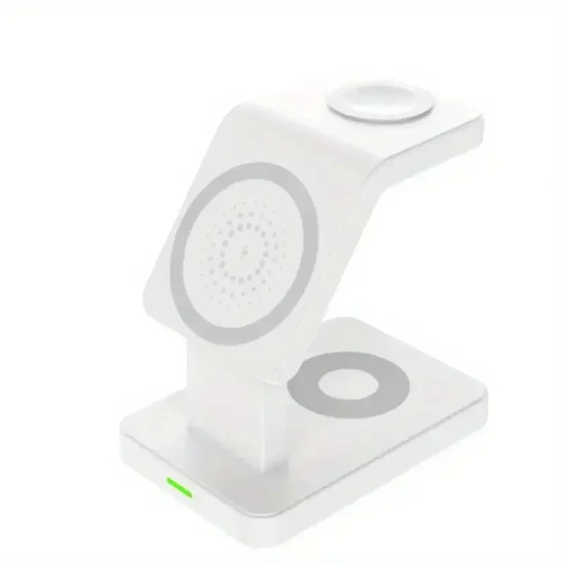 Support de chargeur magnétique sans fil 3 en 1, pour iPhone 15 14 13 12 Pro Max Apple Watch 1-8 AirPods Macsafe, Station de charge rapide