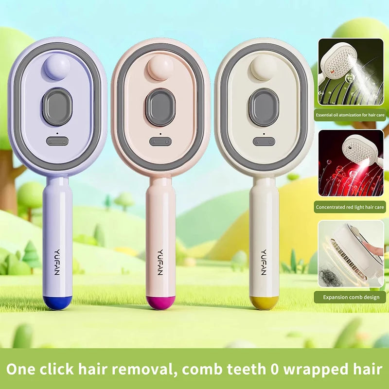 Soins capillaires Spray Massage peigne Vibration cuir chevelu Massage brosse à cheveux tête masseur pulvérisateur de cheveux brosse d'atomisation applicateur d'huile capillaire