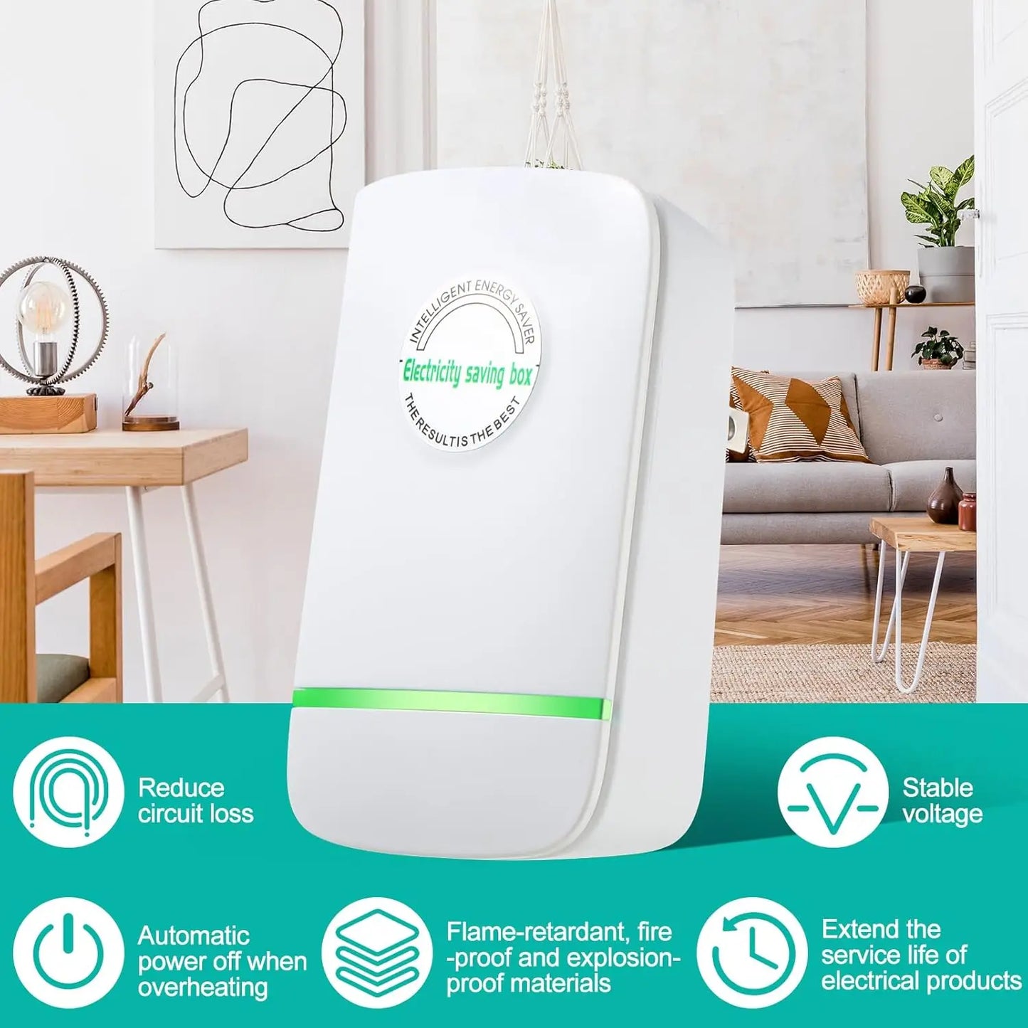 Dispositif de tension stable pour la maison, économiseur d'énergie, boîte d'économie d'électricité domestique, prise EU et US 90-250V, 30KW, usine et bureau