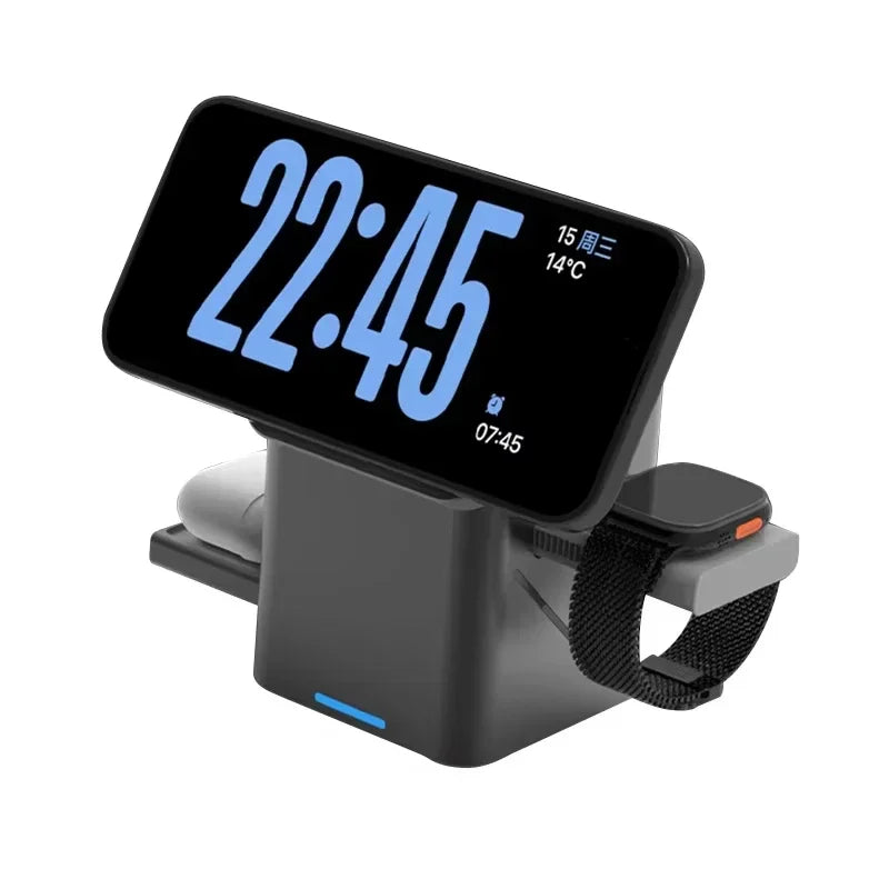Chargeur magnetique sans fil 3-en-1