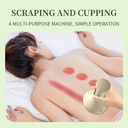 Appareil de massage électrique Gua Sha et ventouses à 9 niveaux de succion sous vide pour le ventre, l'abdomen, les jambes, les bras, le dos et le corps – Dispositif de raclage anti-cellulite