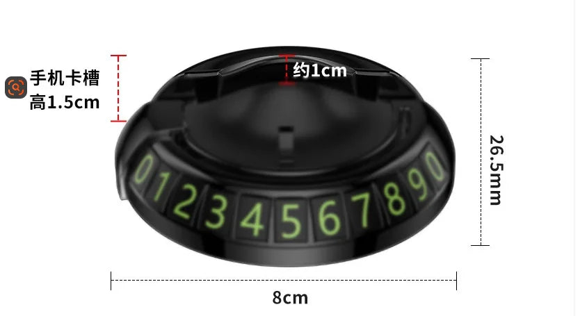Support de téléphone pour tableau de bord de voiture, tapis antidérapant, Rotation à 360 degrés, support universel, plaque d'immatriculation de stationnement, accessoires d'intérieur multifonctionnels