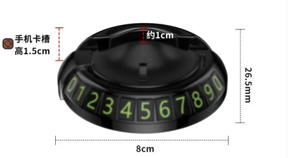 Support de téléphone pour tableau de bord de voiture, tapis antidérapant, Rotation à 360 degrés, support universel, plaque d'immatriculation de stationnement, accessoires d'intérieur multifonctionnels
