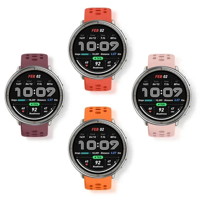 Bracelet en Silicone officiel 1:1 pour Amazfit Active 2, Bracelet de sport respirant Original, Amazfit GTS 4/3 Mini Bip 3 Correa