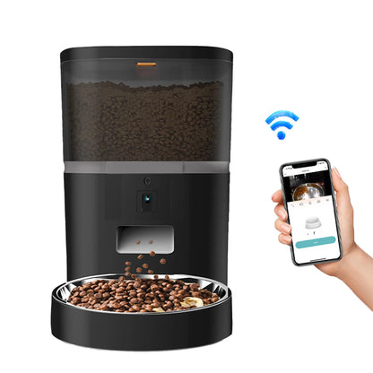 4L avec caméra HD mangeoire automatique pour animaux de compagnie distributeur automatique de nourriture pour chat et chien adapté à deux animaux de compagnie chat et chien alimentation à distance