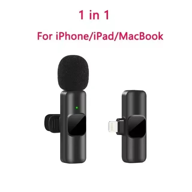 Nouveau microphone cravate sans fil portable pour enregistrement audio-vidéo, mini micro pour iPhone Android, diffusion en direct, jeux, microphone pour téléphone 2026