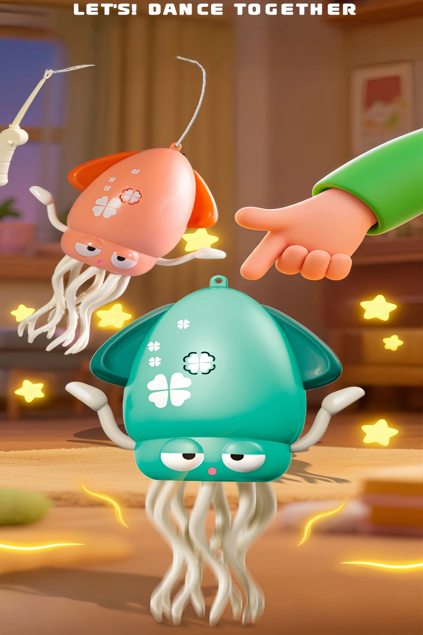 Poulpe dansante magique, nouveau et unique, calmar électrique, détection et évacuation des obstacles, poulpe pour enfants, pêche anti-stress