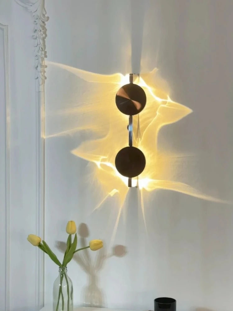 Lampes murales LED créatives en carton ondulé avec câblage USB et télécommande, appliques d'ambiance pour chambre à coucher, chevet, couloir, porche