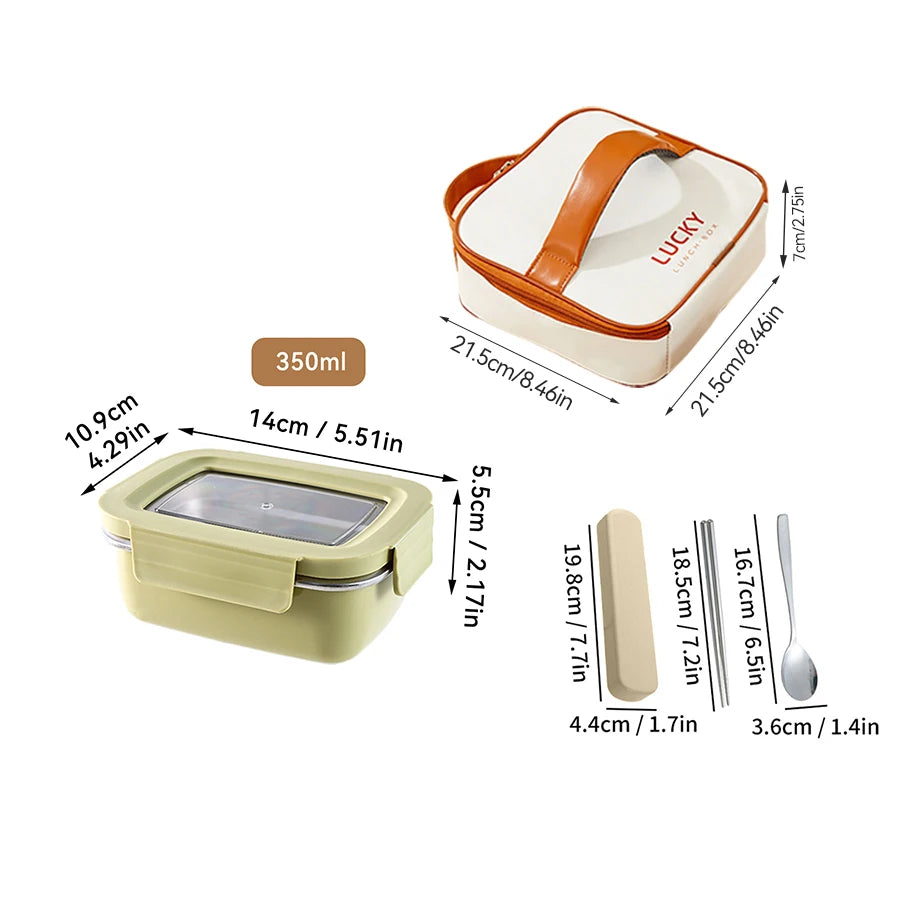 Boîte à déjeuner à compartiment en acier inoxydable 304 pour micro-ondes, boîte à Bento empilable anti-fuite pour étudiant, récipient alimentaire pour aliments froids et chauds