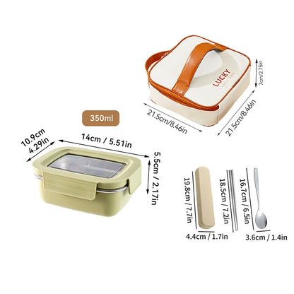 Boîte à déjeuner à compartiment en acier inoxydable 304 pour micro-ondes, boîte à Bento empilable anti-fuite pour étudiant, récipient alimentaire pour aliments froids et chauds