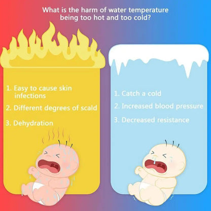 Thermomètre à eau avec affichage de la température, affichage numérique pour bain de bébé, thermomètre électronique, pyromètre de douche numérique LED, 1/2 pièces
