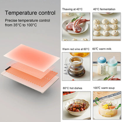 Tapis chauffant pour aliments, plateau chauffant électrique en Silicone, coussin chauffant pliable avec minuterie automatique pour fêtes, réunions, usage quotidien