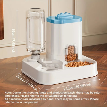 Distributeur et mangeoire automatiques d'eau pour chat, 1 paquet, anti-déversement, grande capacité, conception monobloc,