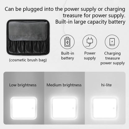 Étui à cosmétiques intelligent LED avec miroir, sac à cosmétiques, sacs de maquillage de voyage pour femmes, sac de rangement Portable à la mode, sacs de maquillage de voyage