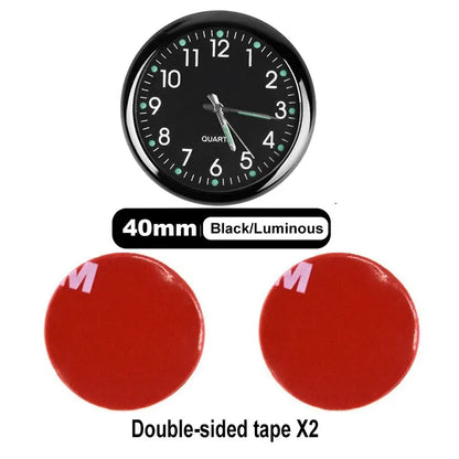Mini horloge de voiture lumineuse Automobiles montre à coller interne mécanique horloges à Quartz ornement automatique 40/43mm Mini horloge numérique