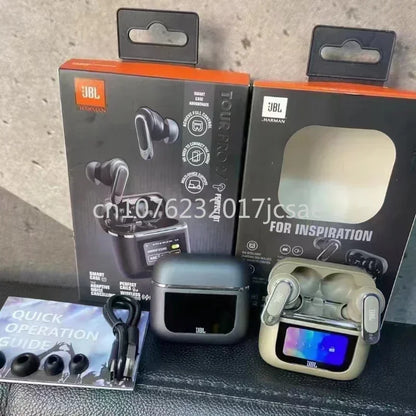 Écouteurs sans fil Bluetooth JBL Tour PRO 2 d'origine, écouteurs stéréo, écouteurs sportifs avec écran LCD intelligent, version HK