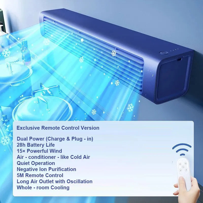 Ventilateur tour mural avec télécommande, flux d'air de refroidissement puissant réglable pour ventilateur de bureau, été