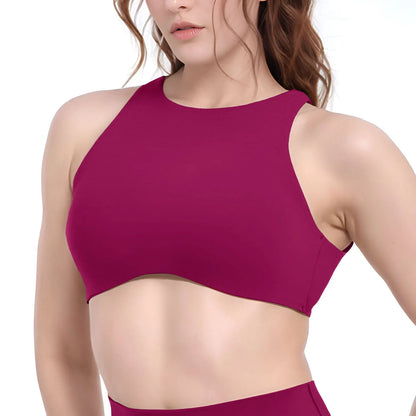NCLAGEN Softmotion col haut soutien-gorge de sport push-up haut soutien débardeur de gymnastique Fitness Pilates course sous-vêtements de sport entraînement Yoga
