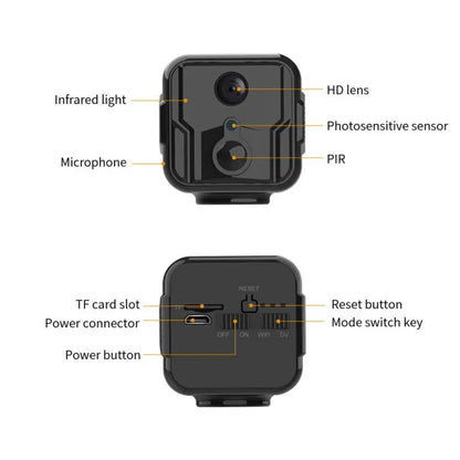 Mini caméra de Surveillance sans fil WiFi 4G, stockage en nuage, appel à distance, Surveillance réseau avec batterie, caméra de Vision nocturne 1080p