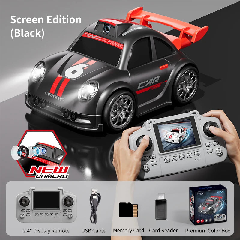 Voiture à dérive C6 RC avec lumières double Mode, caméra sonore, contrôle d'écran, voiture à Induction intelligente, jouets pour enfants, cadeau, nouvelle collection 2026
