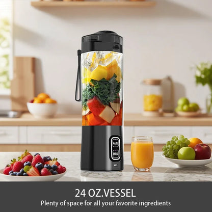 Presse-jus électrique Portable mélangeur 700ML USB mélangeur de fruits Rechargeable 6 lames presse-agrumes pour Shakes Smoothies tasse de jus frais