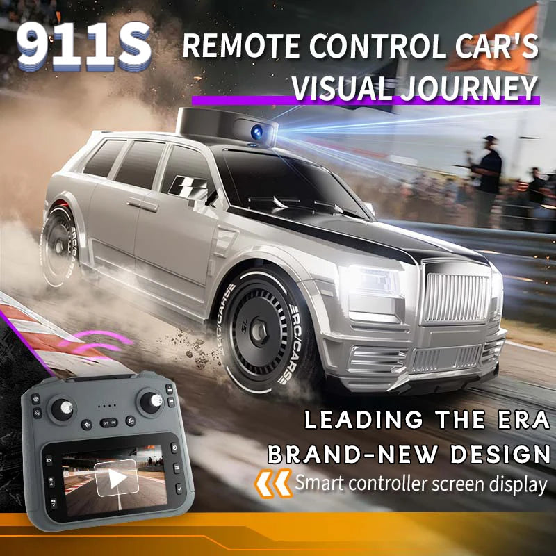 Voitures RC 911S – Caméra HD 4K, écran 4,3 pouces, dérive en un clic, conception de levage de caméra, éclairage LED, dérive vidéo HD, véhicule RC pour enfants
