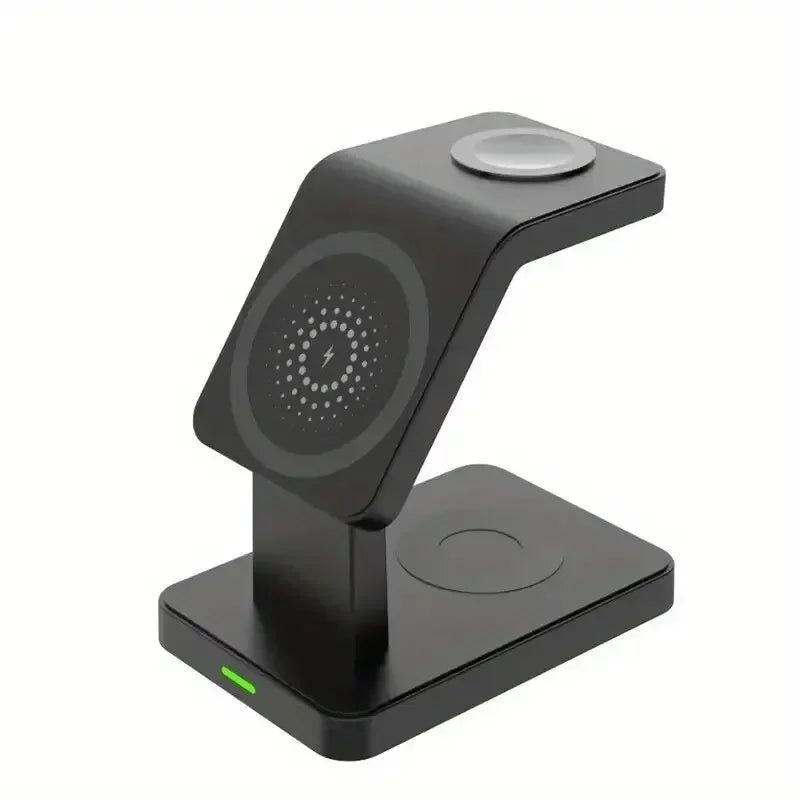 Support de chargeur magnétique sans fil 3 en 1, pour iPhone 15 14 13 12 Pro Max Apple Watch 1-8 AirPods Macsafe, Station de charge rapide