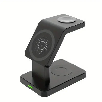 Support de chargeur magnétique sans fil 3 en 1, pour iPhone 15 14 13 12 Pro Max Apple Watch 1-8 AirPods Macsafe, Station de charge rapide