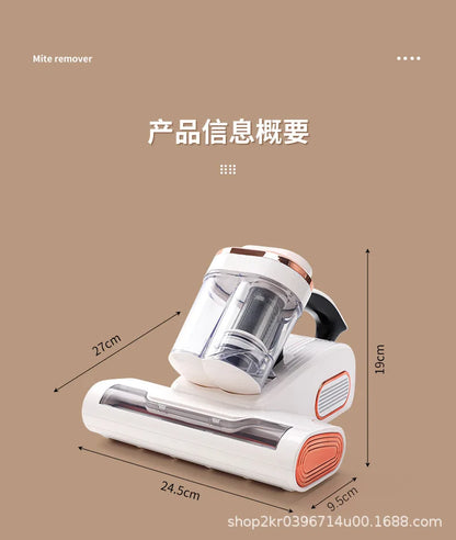 Aspirateur anti-acariens sans fil à forte aspiration avec double bac de collecte de poussière et lumière UV pour le nettoyage de la literie et des canapés à la maison