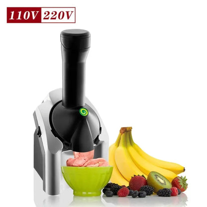 Machine à glace électrique domestique 110V-220V, petite machine à glace pour fruits, yaourts et smoothies, machine à faire des glaces pour enfants