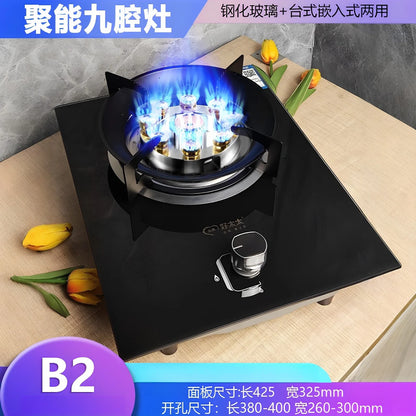 Cuisinière à gaz à brûleur unique avec feu puissant pour la cuisine domestique, bureau intégré liquéfié