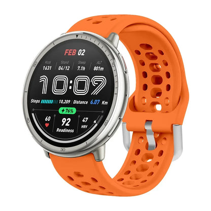 Bracelet en Silicone officiel 1:1 pour Amazfit Active 2, Bracelet de sport respirant Original, Amazfit GTS 4/3 Mini Bip 3 Correa