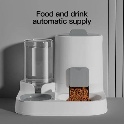 Distributeur et mangeoire automatiques d'eau pour chat, 1 paquet, anti-déversement, grande capacité, conception monobloc,