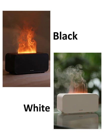 Humidificateur d'air et d'arôme avec lumière LED, diffuseur de parfum, humidificateurs de château essentiels, mini flamme, automatique, maison