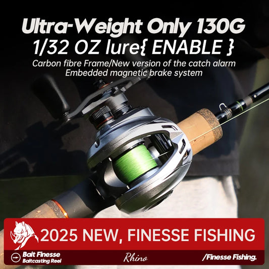 ANATONO-Moulinet de pêche ultraléger Silver bal 37Baitcasting, moulinet à élasticité, eau salée, rapport d'engrenage 130: 1, 8 + 1BB, 6kg, 7.0g