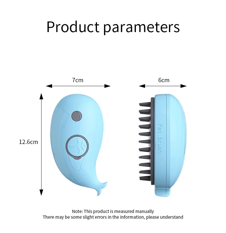Brosse à vapeur 3 en 1 pour animaux de compagnie, peigne pour chien, brosse électrique pour pulvérisation de poils de chat, Massage, toilettage pour animaux de compagnie, peignes d'épilation