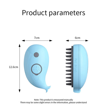 Brosse à vapeur 3 en 1 pour animaux de compagnie, peigne pour chien, brosse électrique pour pulvérisation de poils de chat, Massage, toilettage pour animaux de compagnie, peignes d'épilation