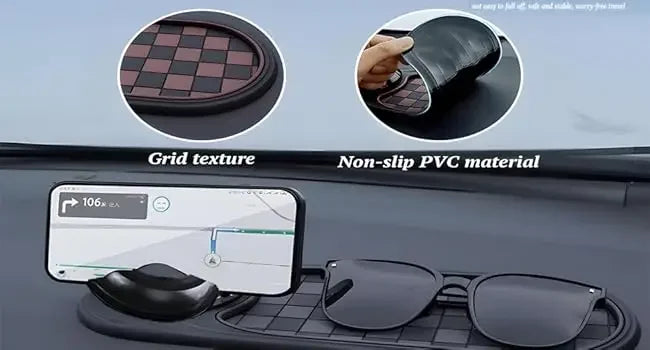Support de téléphone pour tableau de bord de voiture, tapis antidérapant, Rotation à 360 degrés, support universel, plaque d'immatriculation de stationnement, accessoires d'intérieur multifonctionnels