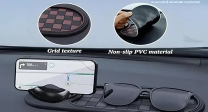 Support de téléphone pour tableau de bord de voiture, tapis antidérapant, Rotation à 360 degrés, support universel, plaque d'immatriculation de stationnement, accessoires d'intérieur multifonctionnels