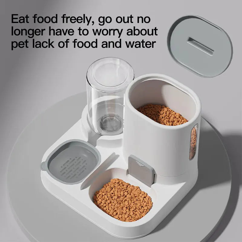 Distributeur et mangeoire automatiques d'eau pour chat, 1 paquet, anti-déversement, grande capacité, conception monobloc,