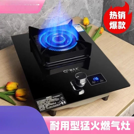 Cuisinière à gaz à brûleur unique avec feu puissant pour la cuisine domestique, bureau intégré liquéfié