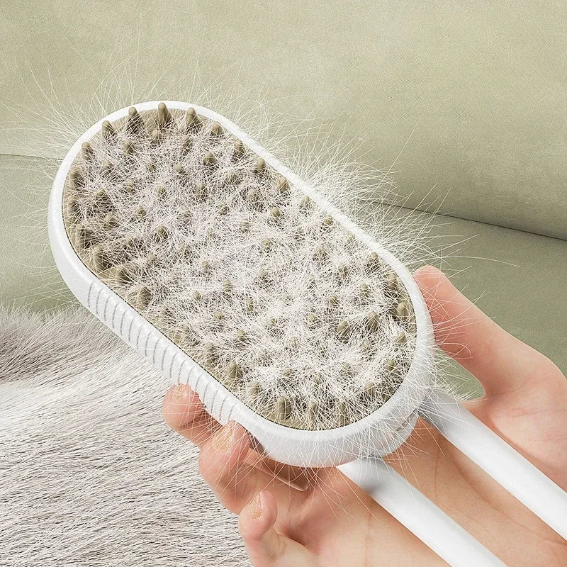 Brosse à vapeur 3 en 1 pour animaux de compagnie, peigne pour chien, brosse électrique pour pulvérisation de poils de chat, Massage, toilettage pour animaux de compagnie, peignes d'épilation