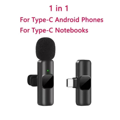 Nouveau microphone cravate sans fil portable pour enregistrement audio-vidéo, mini micro pour iPhone Android, diffusion en direct, jeux, microphone pour téléphone 2026