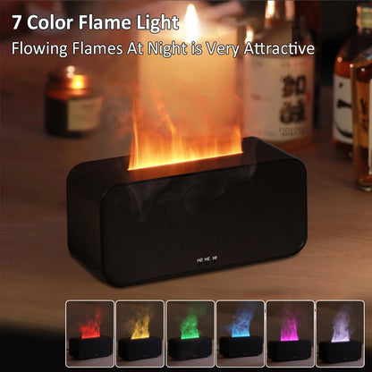 Humidificateur d'air et d'arôme avec lumière LED, diffuseur de parfum, humidificateurs de château essentiels, mini flamme, automatique, maison