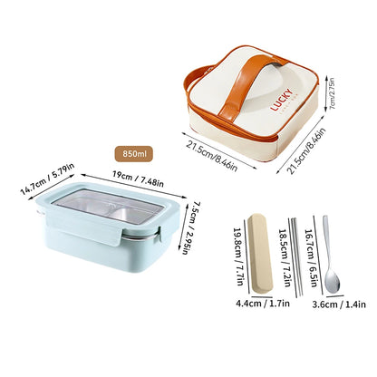 Boîte à déjeuner à compartiment en acier inoxydable 304 pour micro-ondes, boîte à Bento empilable anti-fuite pour étudiant, récipient alimentaire pour aliments froids et chauds