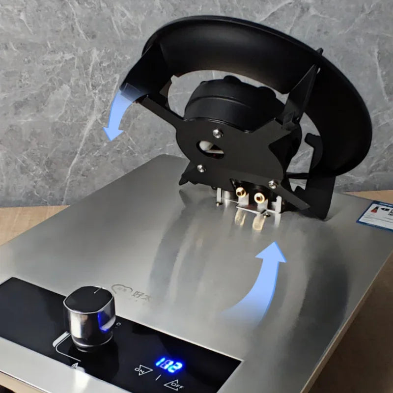 Cuisinière à gaz à brûleur unique avec feu puissant pour la cuisine domestique, bureau intégré liquéfié